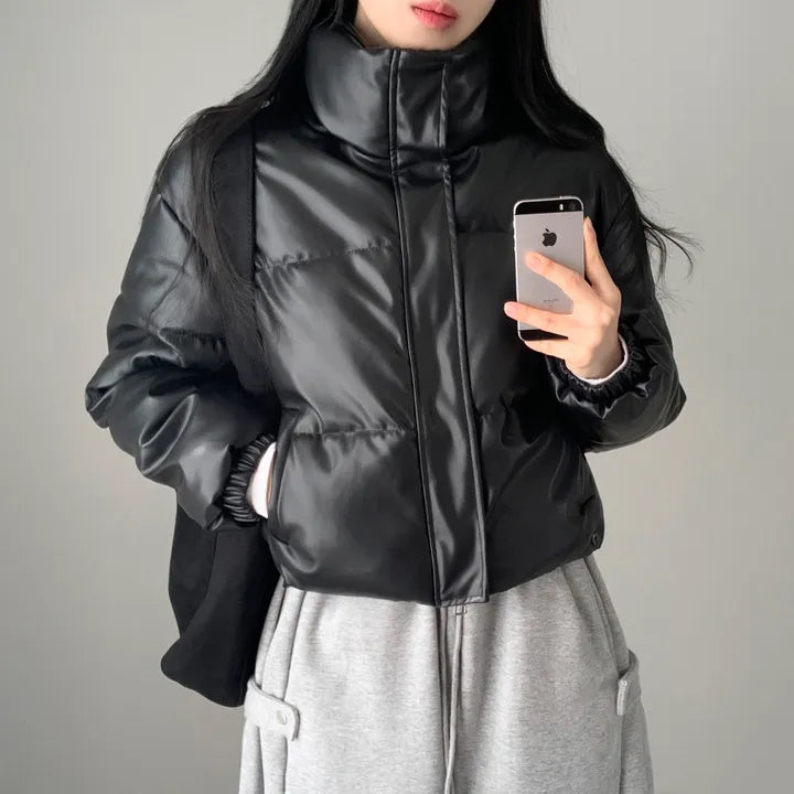 Retro-Style High-End Stand-Collar Cotton Coat