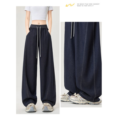 Retro Dark Blue Tencel Jeans