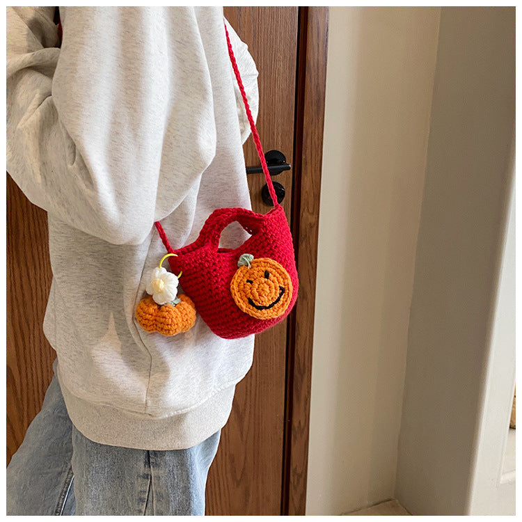 Hand-Knitted Santa Claus Bag