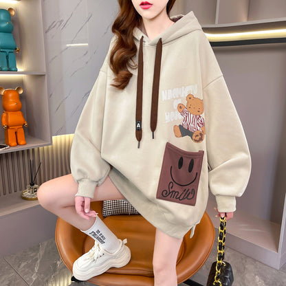 Fashionable Bear Hooded Sweatshirt