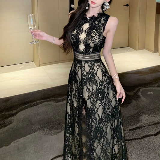Sexy Backless Lace Dress