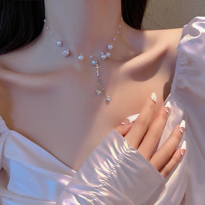 70% Pearl Necklace New Fashion Temperament Collarbone Chain