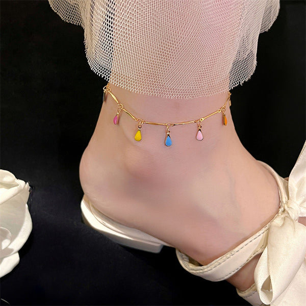 Colorful Fashion Enamel Anklet Unique Jewelry