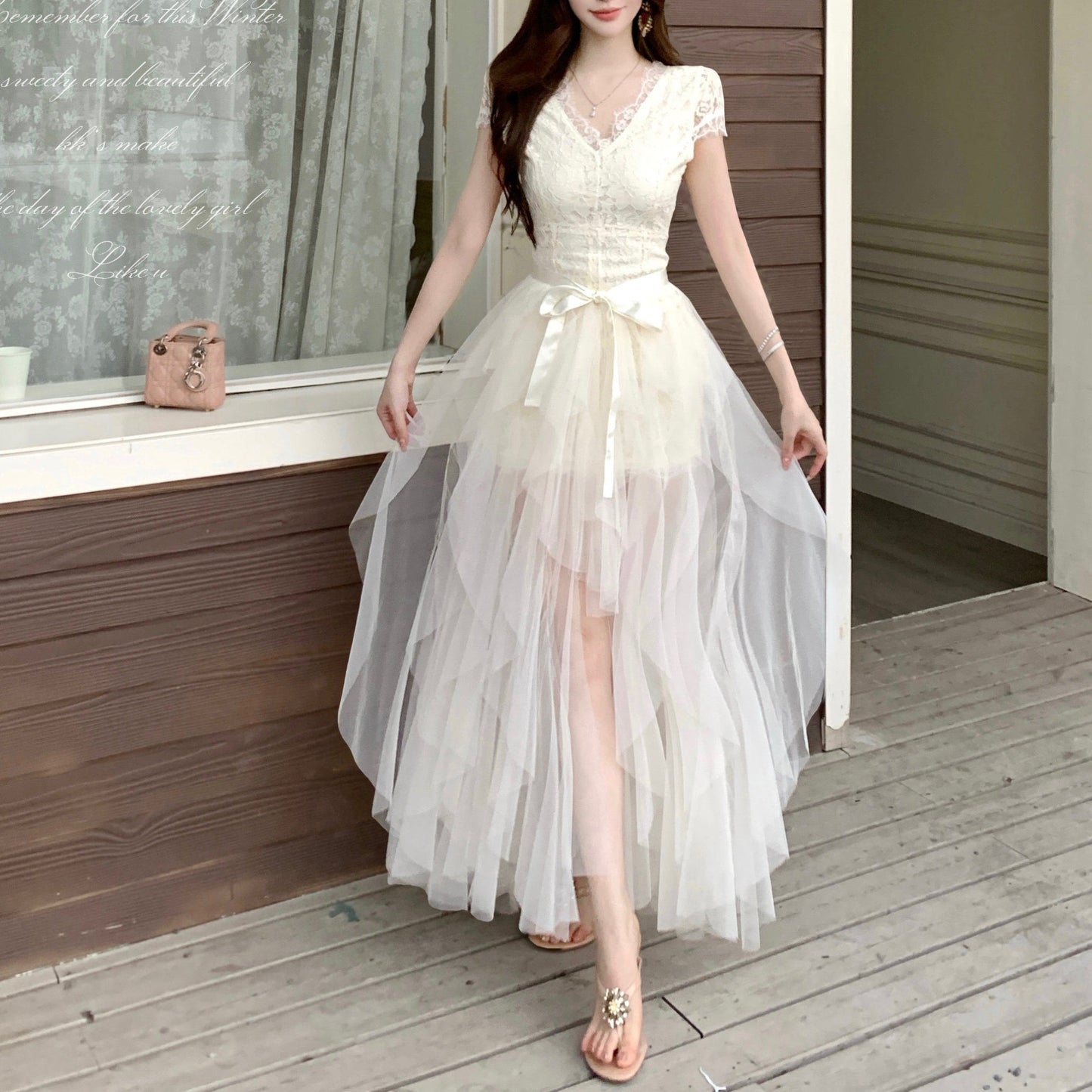 Sexy Princess-Style Lace-Up Evening Dress