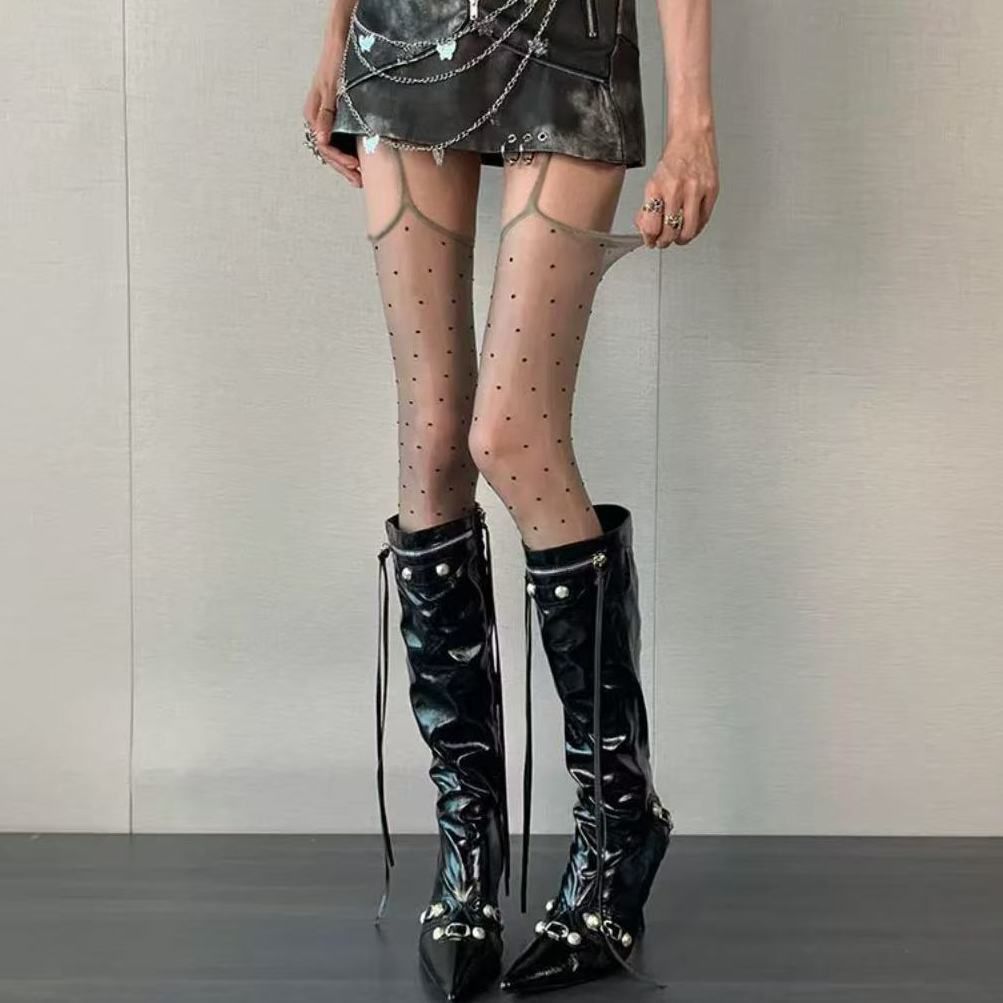 Retro Polka Dot Niche Socks