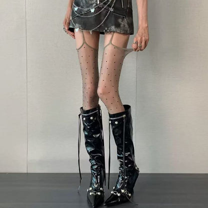 Retro Polka Dot Niche Socks