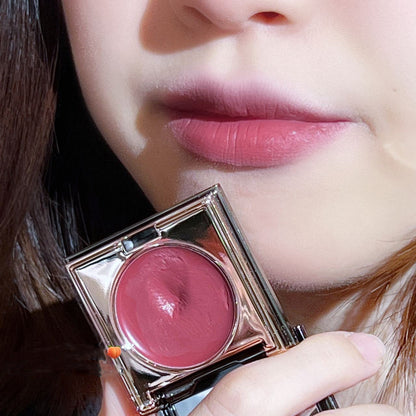 Small Square Lipstick Matte Fog Waterproof Non-Fading Lip Cheek Blush Multi-Purpose Cream