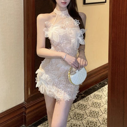 Sexy Mesh Floral Dress