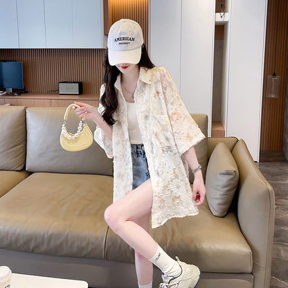 Ice Silk Chiffon Short-Sleeve Shirt