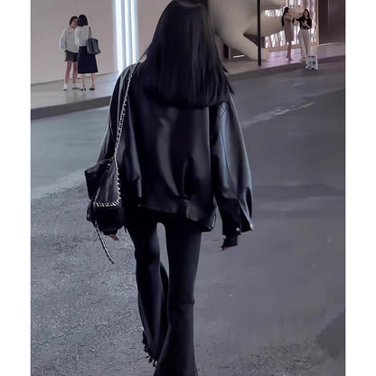 Maillard Retro Black PU Leather Jacket