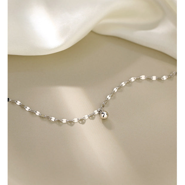 Simple and personalized metal bead anklet