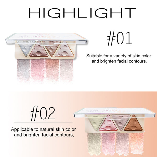 Concealer Natural Brightening Three-Dimensional Waterproof Anti-Sweat Pearlescent Blush Highlight