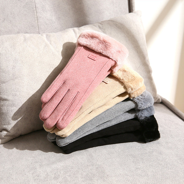 Fashionable Self-Heating Gloves With Velvet For Cold Protection And Touch Screen