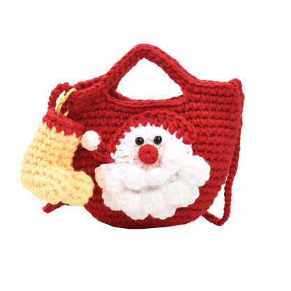 Hand-Knitted Santa Claus Bag
