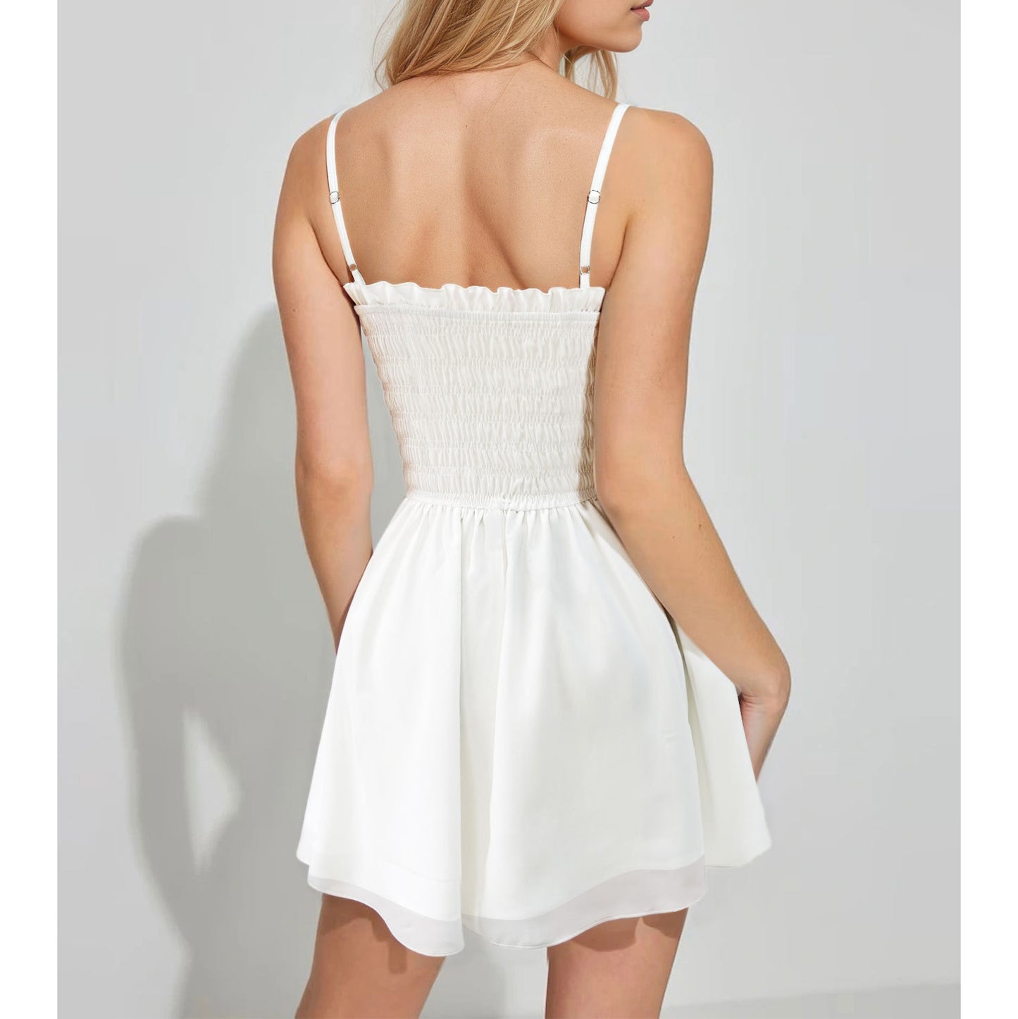 Sexy A-Line Spaghetti Strap Beach Holiday Dress