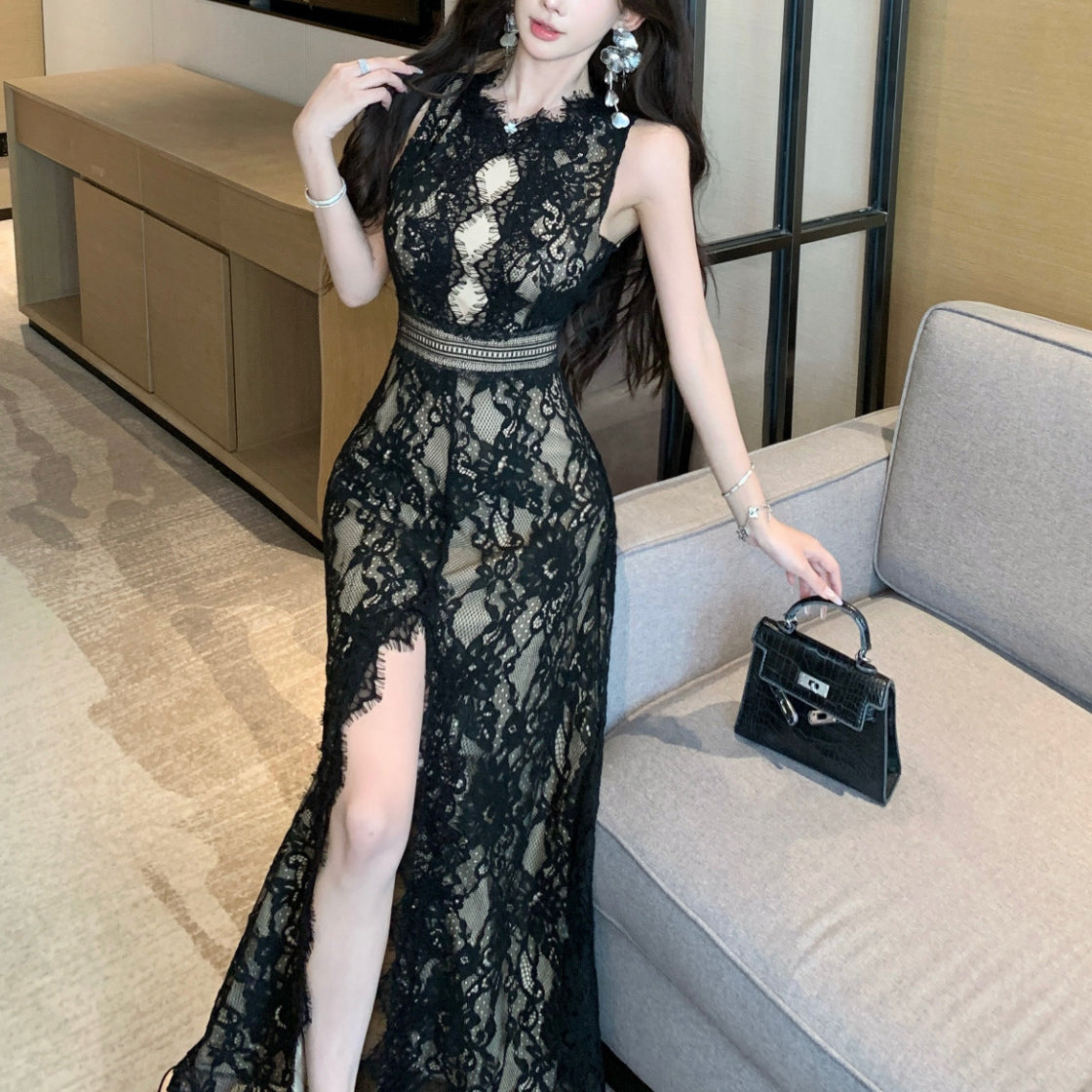 Sexy Backless Lace Dress