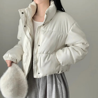Retro-Style High-End Stand-Collar Cotton Coat