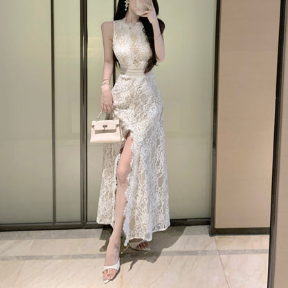 Sexy Backless Lace Dress