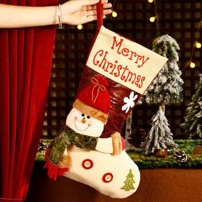 Santa Claus and Reindeer Gift Bag Christmas Tree Hanging Ornament