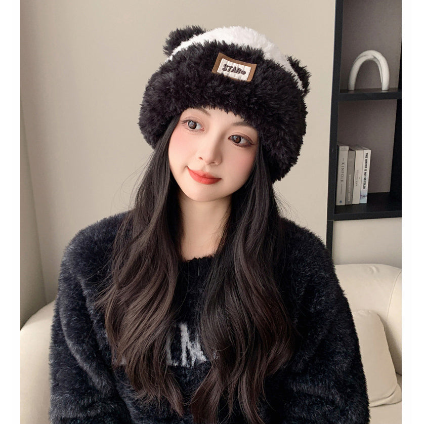 Cute Cat Ear Plush Knitted Hat