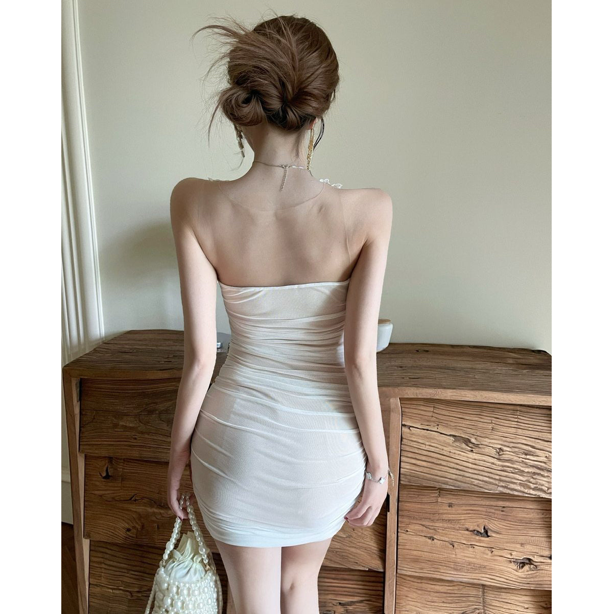 Mesh Patchwork Sleeveless Dress