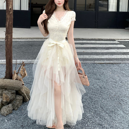 Sexy Princess-Style Lace-Up Evening Dress
