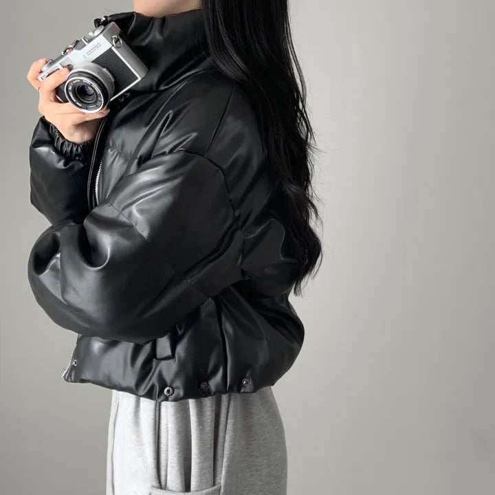 Retro-Style High-End Stand-Collar Cotton Coat