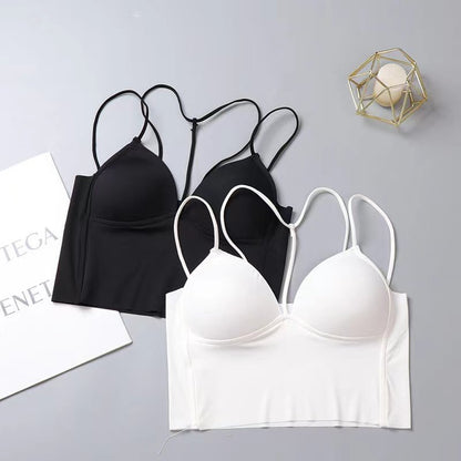 Seamless Ice Silk Halter Neck Tank Top