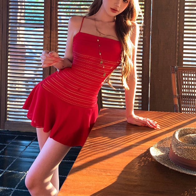 Sexy Red Camisole Dress
