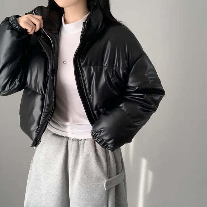 Retro-Style High-End Stand-Collar Cotton Coat