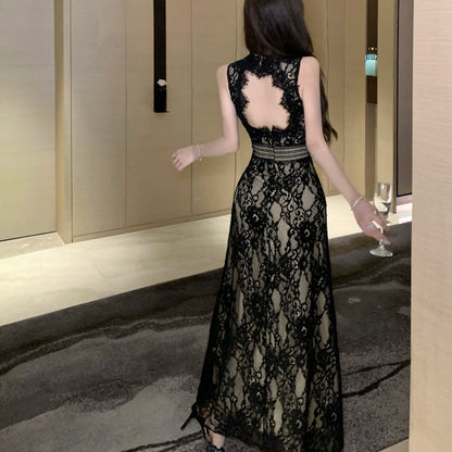 Sexy Backless Lace Dress