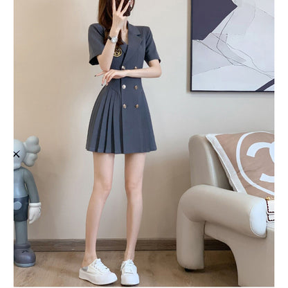 Stylish A-Line Suit Dress