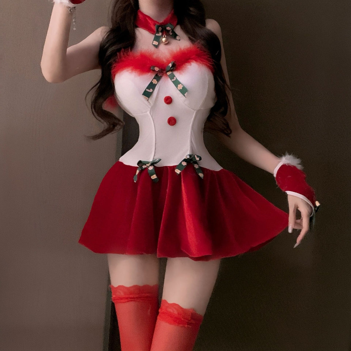 Sexy Strapless Plush Christmas Set