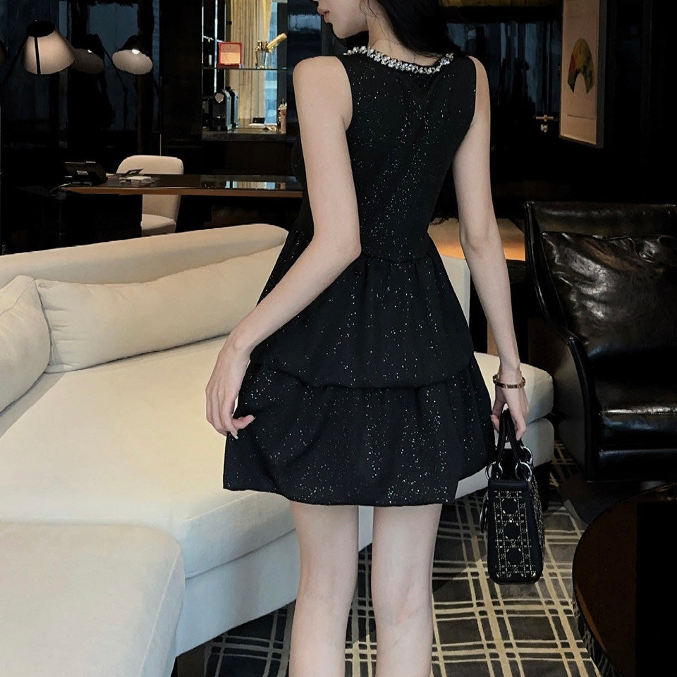 Heavy-Duty Sparkly Little Black Dress