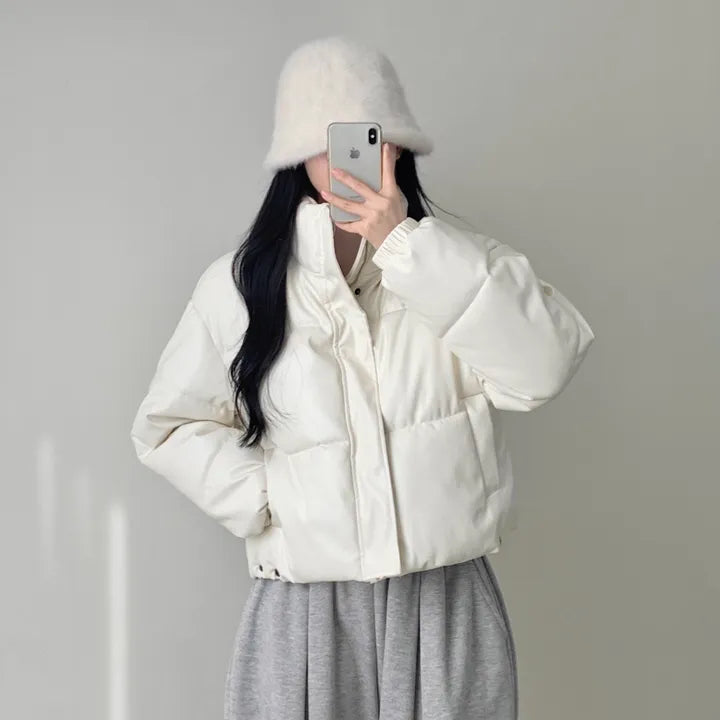 Retro-Style High-End Stand-Collar Cotton Coat