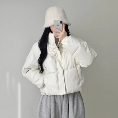 Retro-Style High-End Stand-Collar Cotton Coat