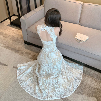 Sexy Backless Lace Dress