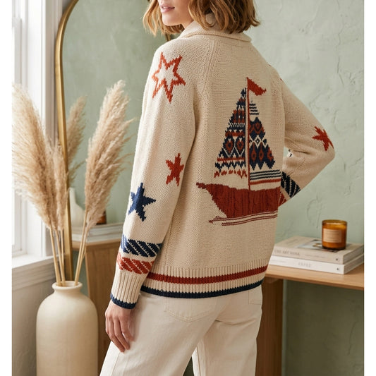 Stylish Casual Long-Sleeve Cardigan Sweater Top
