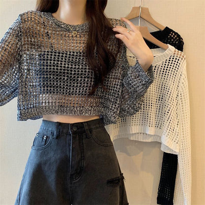 New Summer Lightweight Open-Knit Cover-Up