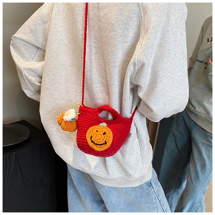 Hand-Knitted Santa Claus Bag