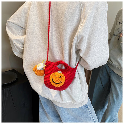 Hand-Knitted Santa Claus Bag
