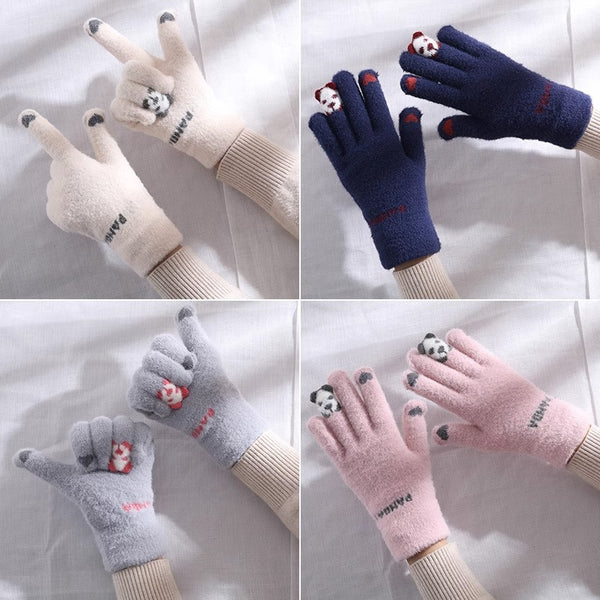 Knitted Wool Touchscreen Cotton Gloves