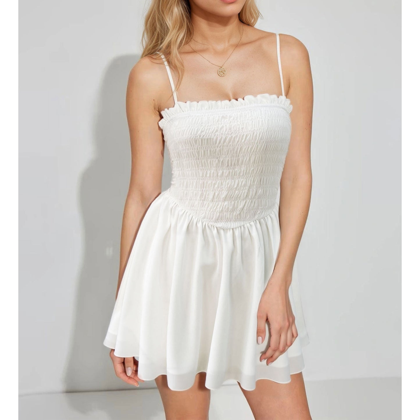 Sexy A-Line Spaghetti Strap Beach Holiday Dress