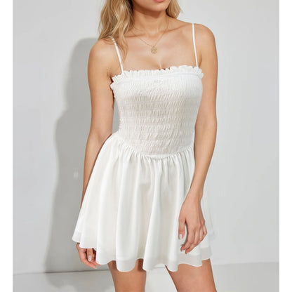 Sexy A-Line Spaghetti Strap Beach Holiday Dress