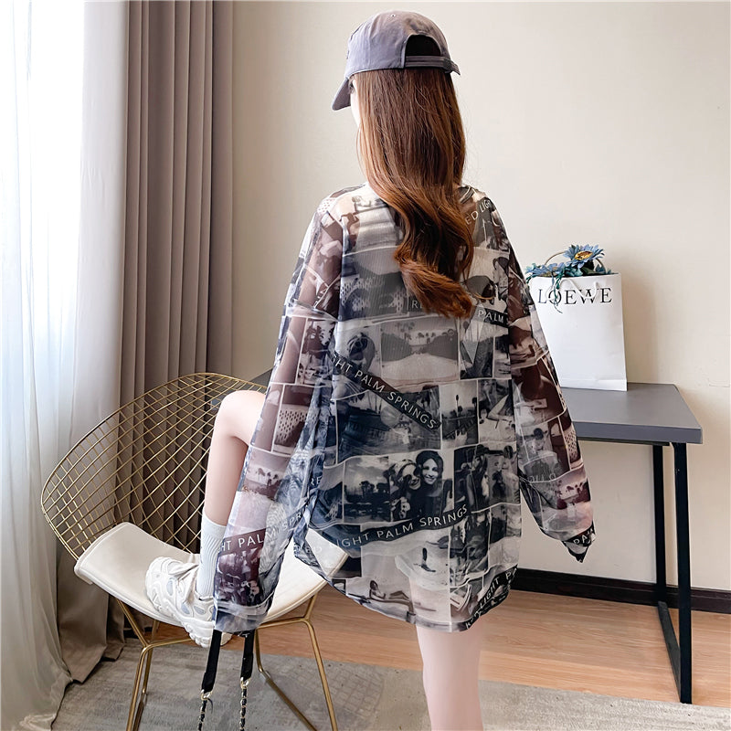 Loose Plus Size Ice Silk Fashion Sunscreen T-shirt