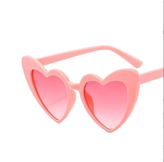 Fashion Heart Big Frame Uv Protection Sunglasses