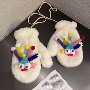 Cute And Funny Plush Mittens