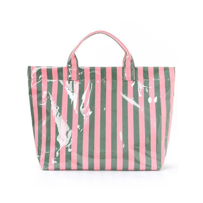 Striped Large-Capacity Tote Bag
