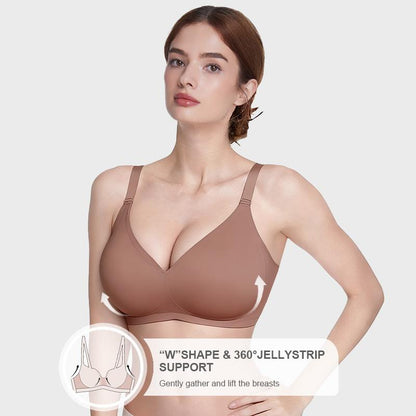 Jelly Wireless Women Comfortable Push Up Bras Wireless Seamless Full Coverage Bra Buttery Soft Everyday Tshirt Bra