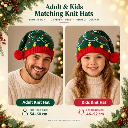 Knitted Santa Claus Hats for Adults and Children